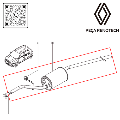 RN 07927R  SILENCIOSO TRASEIRO KWID B4D 200107927R -4-